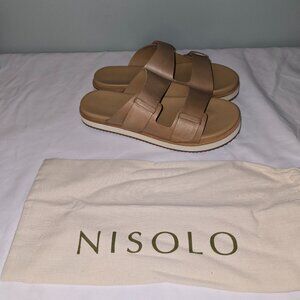 Nisolo Ella Flatform Slide, Women's Size 8, Almond, New in Box